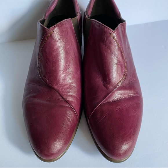 Vintage leather pumps in unique merlot colour 37.5 - Picture 4 of 10